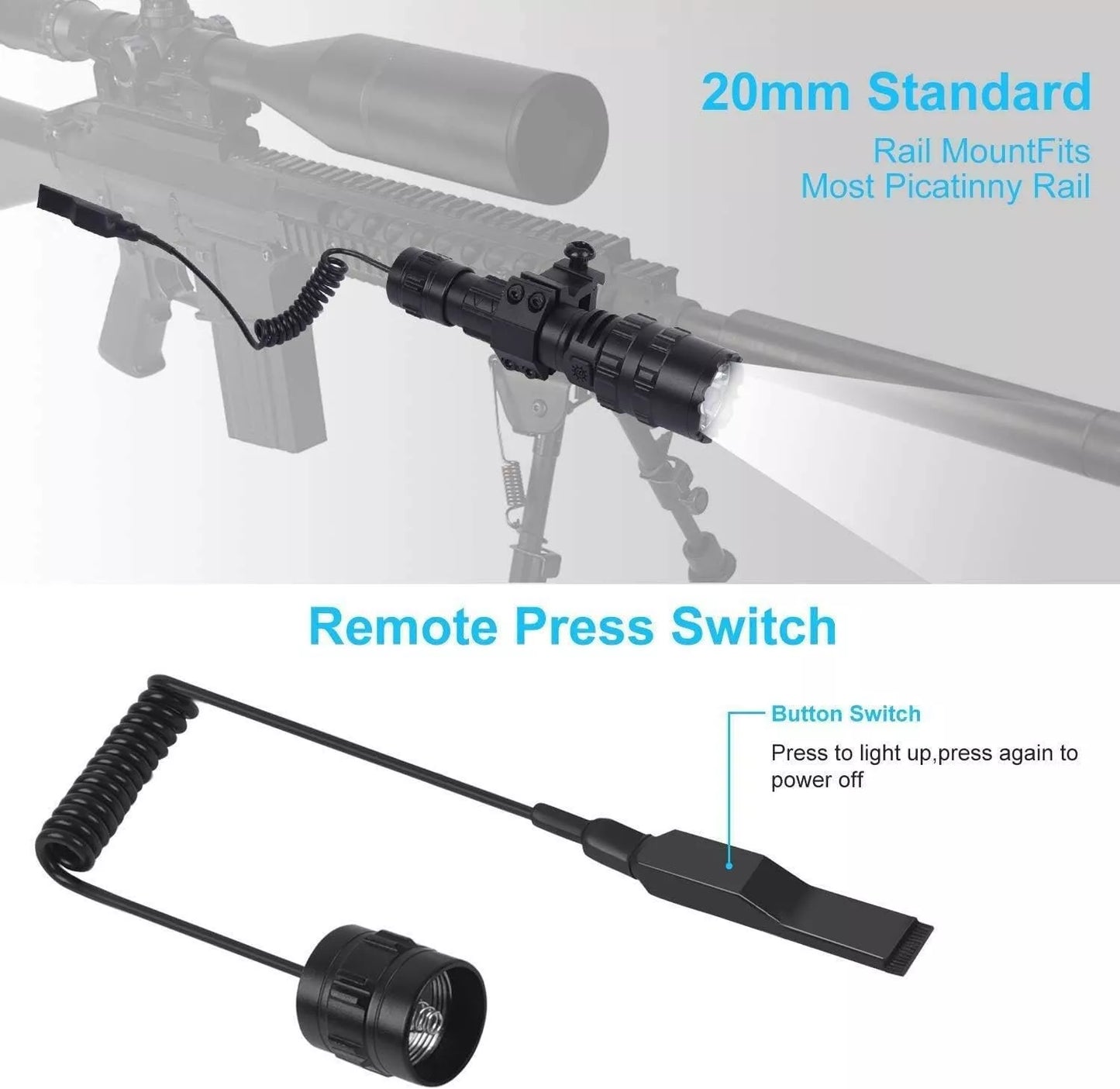 Tactical Flashlight for Rifles