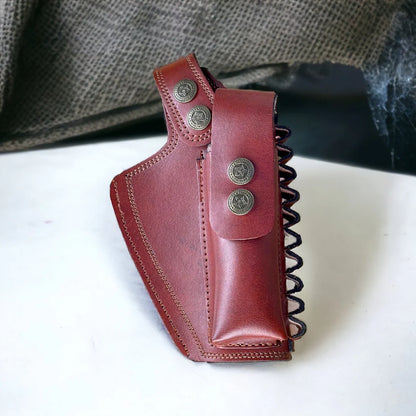 Leather Holster with Retention Straps