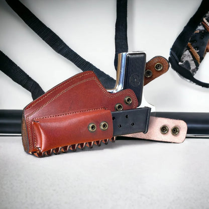 Leather Holster with Retention Straps