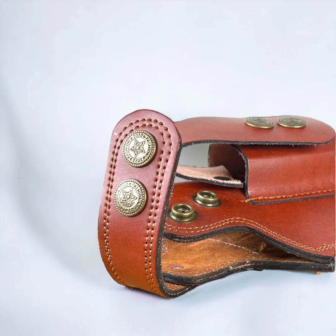 Leather Holster with Retention Straps