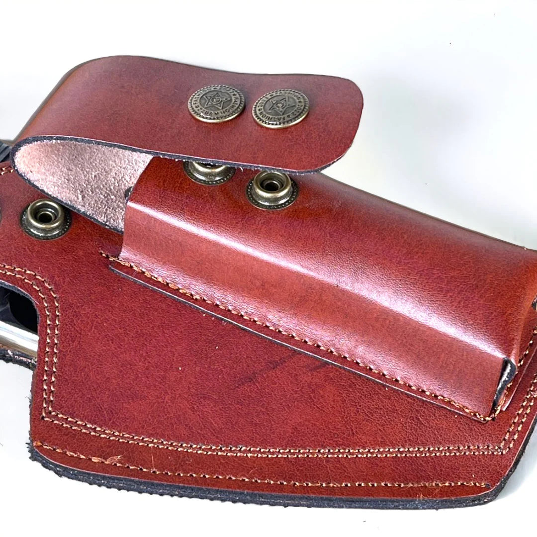 Leather Holster with Retention Straps